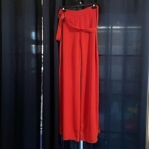 Alexis Womens Flare Belted Slit Leg Lolette Pants